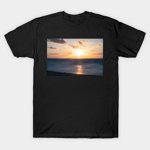 Beautiful Golden Cancun Sunrise Cancun Mexico T-Shirt by WayneOxfordPh